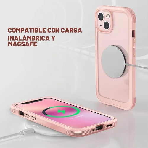 Vista 5 de Diaclara - Funda diseñada para iPhone 13, carcasa resistente de cuerpo completo con protector de pantalla integrado sensible al tacto, funda