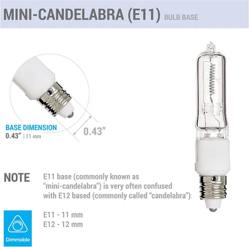 Vista 4 de KOR Q250CL/MC 250 vatios JD T4 E11 Mini bombillas base de candelabro