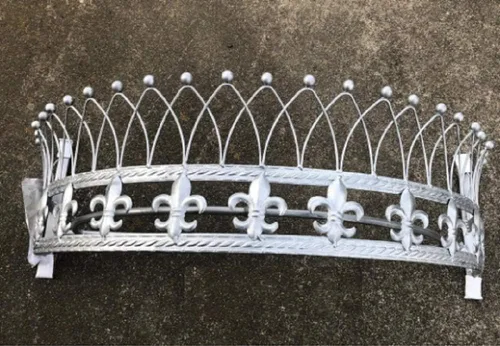 Vista 5 de OctoRose Dosel Corona de Pared de Metal para Cama - Decoración de Pared Corona Antigua con Varillas y Herrajes Incorporados - para Sobre Camas
