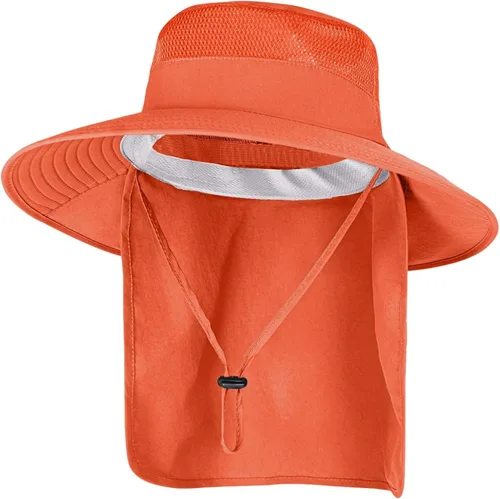 Vista 14 de Sombreros de sol para hombres y mujeres, sombrero de pesca UPF 50+ transpirable de ala ancha Beige