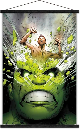 Vista 18 de Trends International Marvel Comics - Póster de pared de The Incredible Hulk - Cover #171, 14.725 x 22.375 pulgadas, versión enmarcada de madera