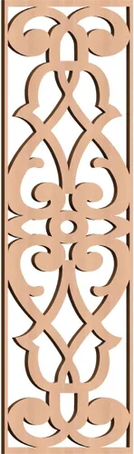 Vista 185 de 9 3/8"W x 24 3/8"H x 1/4"T Bellaire Decorativos Paneles de pared de madera calado, abedul