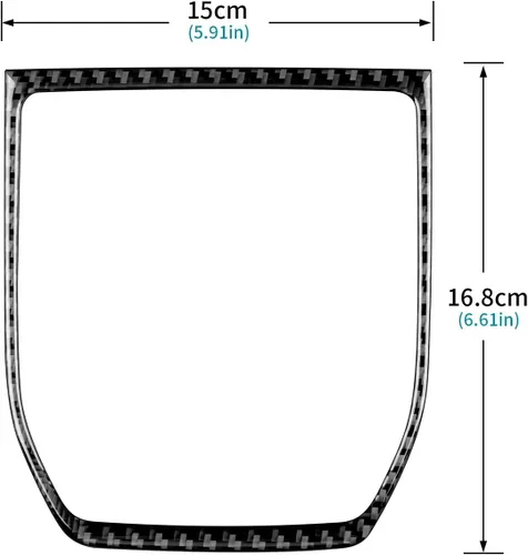 Vista 2 de AIRSPEED Adhesivo de fibra de carbono para Subaru WRX/WRX STI 2022 2023, marco de marco, accesorios de consola central de automóvil, color negro
