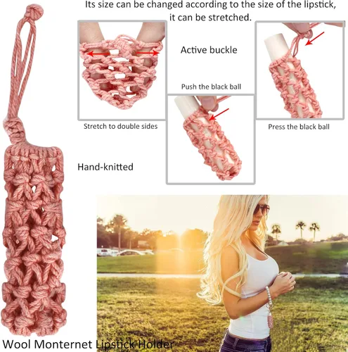 Vista 5 de BIHRTC Pulsera de silicona con llavero de pulsera con soporte de red para mujer