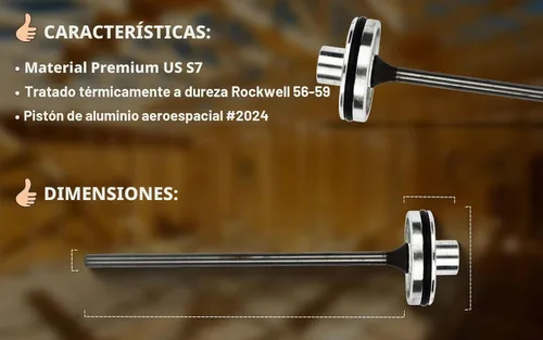 Vista 5 de Controlador de pistón SP 150744-3 compatible con clavadora de revestimiento de bobina AN611 (material premium US S7)