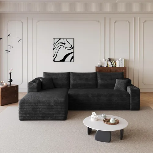 Vista 7 de AUGOP Sofá modular moderno de 108 pulgadas para sala de estar, sofá modular con sofás en forma de L, sofá tapizado sin hueso, sofá seccional