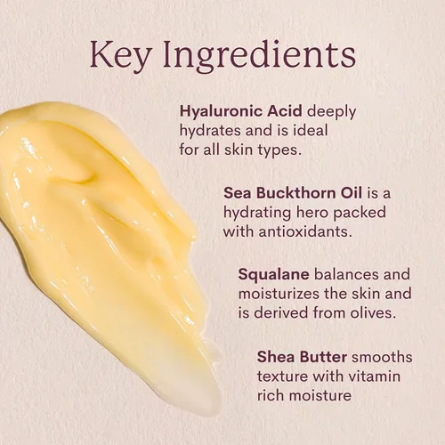 Vista 2 de FLEUR & BEE Hidratante ultra hidratante Limpio, 100% vegano Hidratante de hidratación súper intensa para piel seca con propiedades