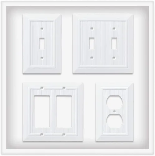 Vista 4 de Franklin Brass W35265V-PW-C - Placa de pared clásica simple, cubierta para interruptor (paquete de 3 unidades)