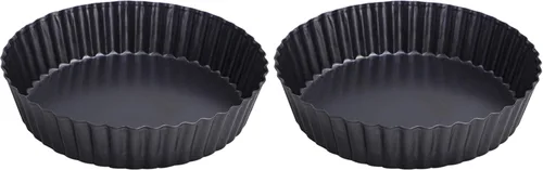 Vista 7 de Webake Molde para tartas de 9.5 pulgadas, bandeja para quiche resistente, parte inferior extraíble, antiadherente, para hornear