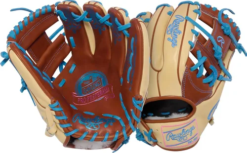Vista 8 de Rawlings Pro Preferred Infield Baseball Gloves Multiple Sizes & Colors Menta Bisagra Vertical Web