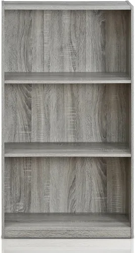 Vista 4 de Furinno 99736DBR - Estantería básica de 3 niveles, color café oscuro