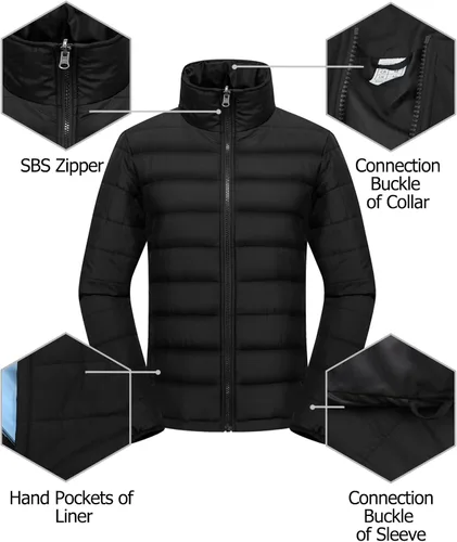 Vista 7 de GEMYSE Chaqueta de nieve impermeable 3 en 1 para mujer, abrigo de invierno aislado