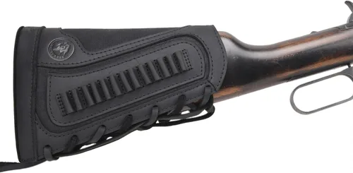 Vista 14 de Cartucho de culata de cuero para rifles calibre 12 o calibre .30-30 .308 Caza bolsa de munición bolsa de bolsa de bolsa de mano derecha escopeta