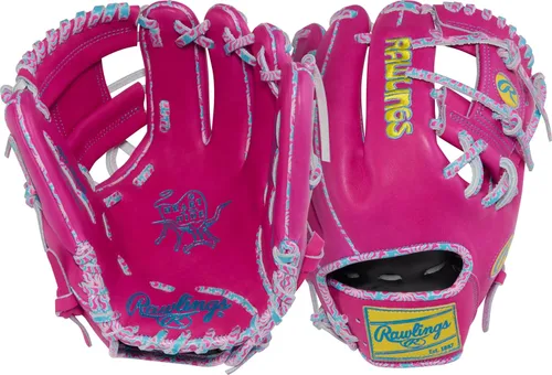 Vista 47 de Guantes de béisbol Heart of the Hide 2026 Top Grade US Steerhide Negro/Menta Pro H Web