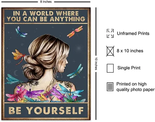 Vista 2 de Arte de pared bohemio con citas positivas, regalos de aliento para mujeres, adolescentes, niñas, carteles motivacionales, frases inspiradoras