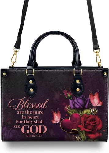Vista 4 de Bolsos de Cuero Jesuspirit para Mujeres - Bolsos de Biblia, Bolso Religioso - Regalos Cristianos para Mujeres - Regalos del Día de la Madre