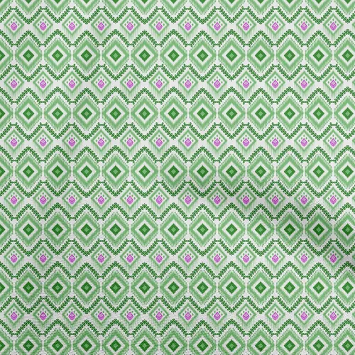 Vista 9 de oneOone Cotton Flex Beige Fabric Ikat Sewing Material Print Fabric By The Yard 40 Inch Wide