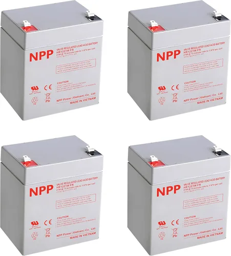 Vista 7 de NPP HR1221W - Batería AGM recargable de 12 V 5 Ah, terminales F2 de 21 vatios/celda de 126 vatios, baterías de puerta de garaje Chamberlain