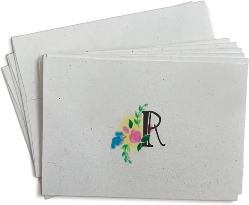 Vista 19 de Sugartown Greetings Tarjetas de notas con monograma floral - 24 tarjetas de notas de papelería con sobres (letra A)