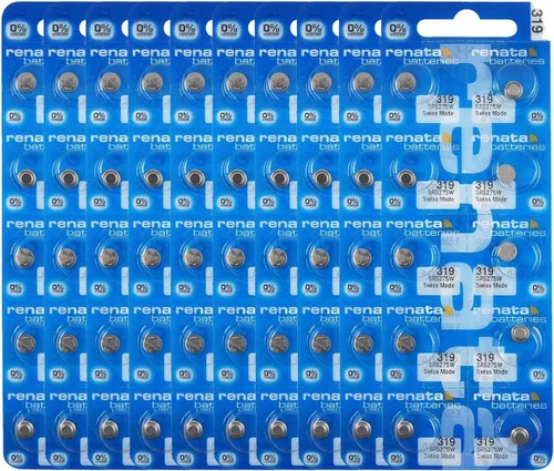 Vista 11 de Renata 319 SR527SW Baterías – 1.55 V Óxido de Plata 319 Batería de reloj (2 unidades)