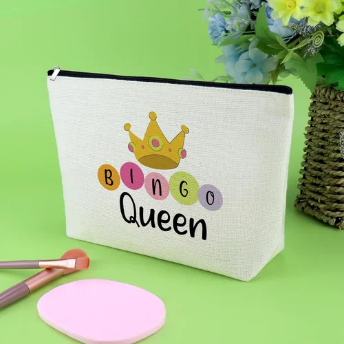 Vista 6 de Regalos de bingo para mujeres, bolsa de maquillaje, regalo para amantes del bingo, regalos de juego para mujeres, mejores amigas, hermanas
