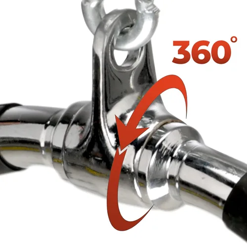 Vista 4 de Yes4All Neutral Paddle Grip LAT Pull Down Bar, Range of Motion Spreader Handle Cable Attachments