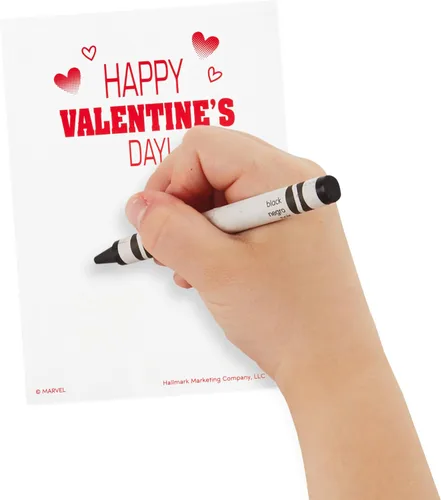 Vista 7 de Hallmark Avengers - Tarjetas de San Valentín con calcomanías, paquete surtido de 24 unidades Vengadores San Valentín con pegatinas