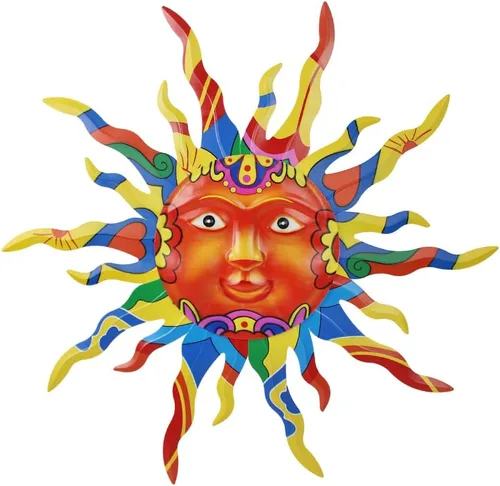 Vista 9 de VEWOGARDEN Arte Decorativo de Pared de Sol de Metal de 13 pulgadas para Colgar en Interiores y Exteriores, Hogar, Jardín, Regalos de Navidad