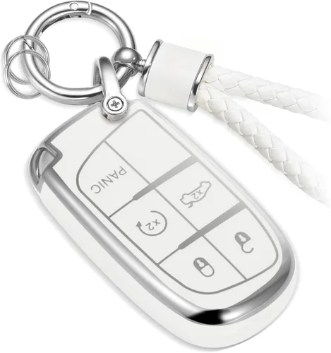 Vista 39 de Funda para Llavero Mercedes con Llavero de Cuerda Trenzada de Metal, Funda de Llave Suave Mejorada para Carcasa de Llavero Remoto Inteligente Sin