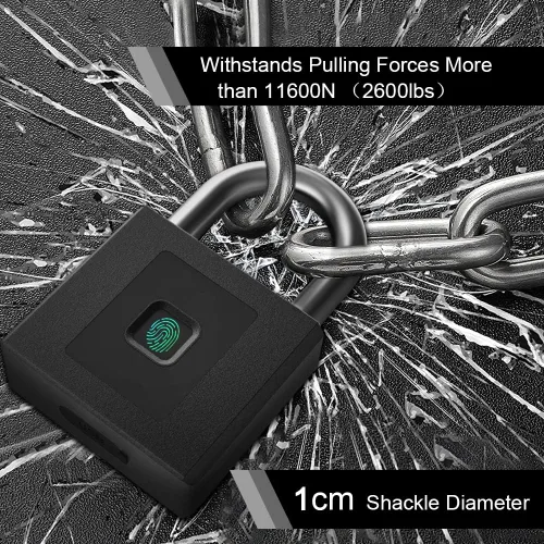 Vista 4 de Candado de combinación de candado de puerta: bloqueo de bloqueo de bloqueo de bloqueo de aplicación de teléfono de huellas dactilares eLinkSmart