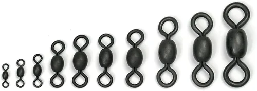 Vista 2 de Billfisher Giratorios de barril de acero inoxidable Acabado oxidado negro Construcción inoxidable duradera Accesorios de pesca