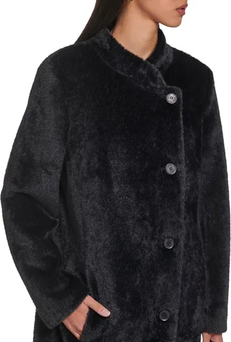 Vista 2 de DKNY Women's Wool-Blend Button-up Asymmetrical Overcoat