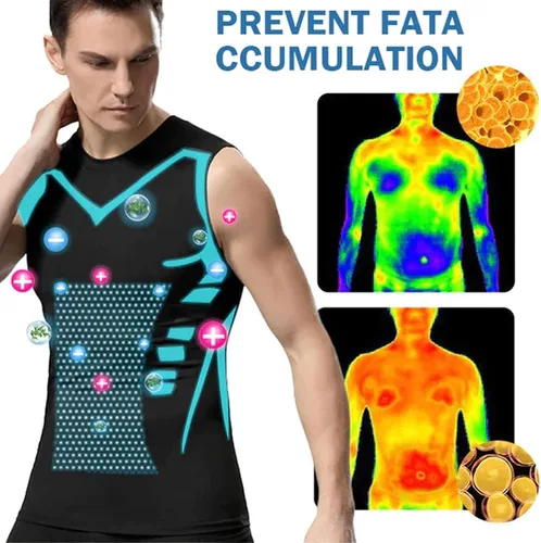 Vista 5 de Biowang 2023 - Camiseta sin mangas con forma iónica ENERGXCEL, chaleco moldeador iónico para hombre