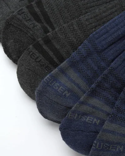 Vista 4 de Van Heusen Calcetines deportivos de corte de cuarto para hombre (paquete de 6)