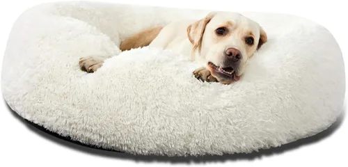 Vista 17 de Hachikitty Calming Donut Cuddler - Cama para perros medianos, 24 pulgadas