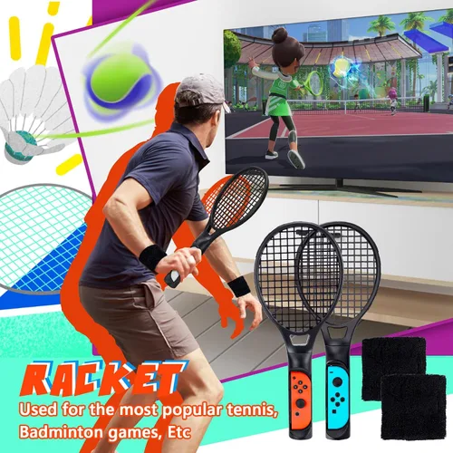 Vista 2 de SIKEMAY Nintendo Switch Sports Accessories, 12-in-1 Bundle for Nintendo Switch Games, Switch Sports Set for Nintendo Switch Games, with Switch