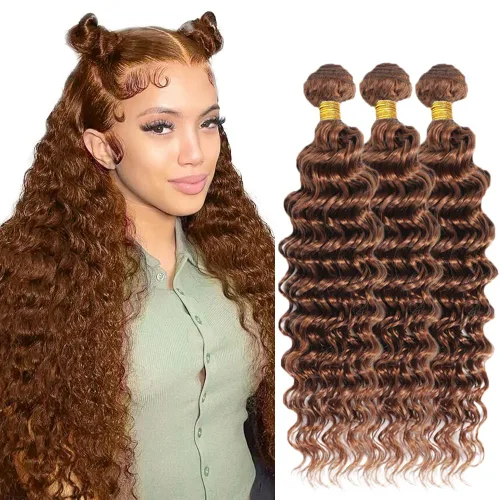 Vista 244 de 300g 1B27 Human Hair Bundles Honey Blonde Bundles Human Hair 10A Brazilian Virgin Remy Hair Extensions 8 10 12 Inch