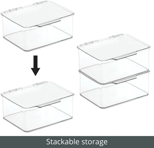 Vista 5 de mDesign – Organizador de escritorio de plástico para el hogar y la oficina