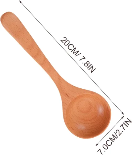 Vista 3 de LABRIMP Juego de 2 cucharas grandes, cucharas de sopa asiáticas, cucharas de mezcla para cocinar, cucharón, cuchara de ramen, utensilios de cocina