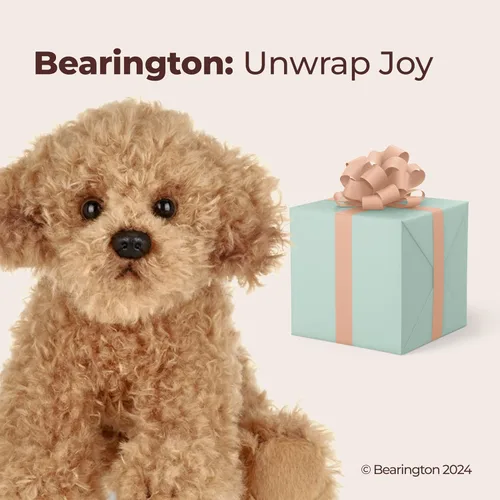 Vista 5 de Bearington Perro Animal de Peluche - Cachorro Animales de Peluche Realistas - Juguetes de Perro de Peluche para Niños Goldendoodle Labradoodle