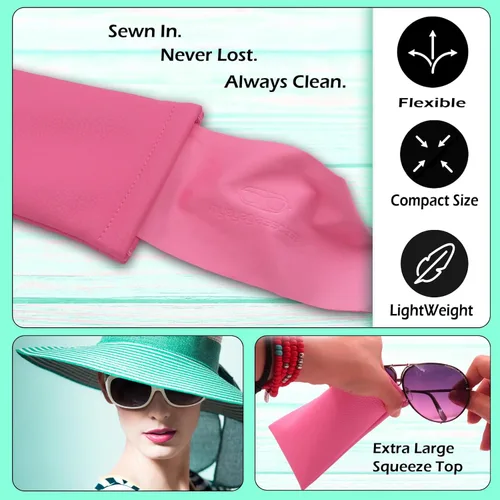 Vista 4 de Funda suave para gafas de sol Soporte grande para gafas - Bolsa para gafas con tapa apretable Bolsa para gafas ligera capas adicionales