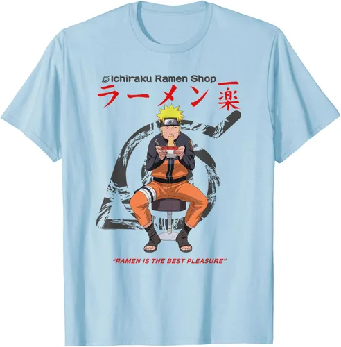 Vista 18 de Naruto Camiseta de anime Shippuden Ichiraku Ramen Shop Naruto Blanco
