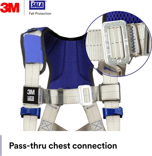 Vista 4 de 3M DBI-SALA ExoFit X100 - Arnés de seguridad para chaleco cómodo, protección contra caídas, OSHA, ANSI, uso general, 1 anillo en D, hebilla