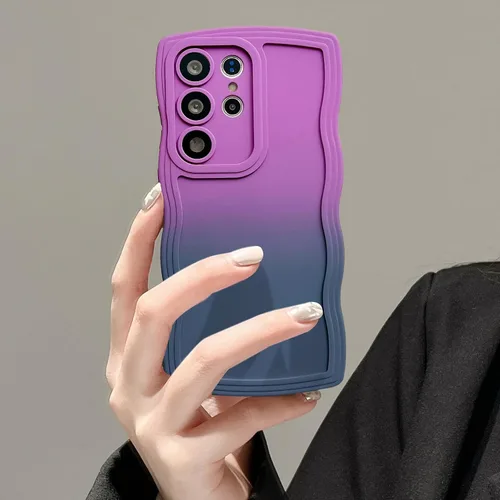 Vista 44 de UEEBAI Funda de silicona con marco ondulado para Samsung Galaxy A13 5G, lindo marco ondulado, ajuste delgado, a prueba de golpes, funda suave y Negro