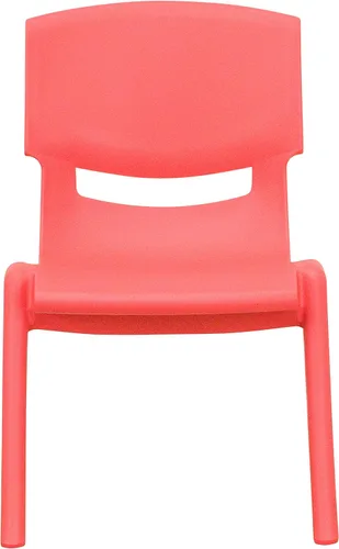 Vista 87 de Flash Furniture - Silla escolar apilable de plástico azul con altura de asiento de 10 1/2 pulgadas Construcción duradera, uso comercial