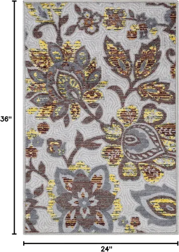 Vista 3 de Superior 's Designer - Alfombra antideslizante Jezabel de alta calidad, impresa digitalmente de alta calidad, bajo mantenimiento, asequible y a