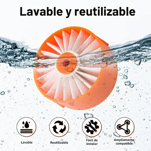 Vista 5 de Paquete de 4 filtros HEPA N858184 actualizados de repuesto compatibles con aspiradora inalámbrica Craftsman V20 CMCVS001D1, para Black & Decker