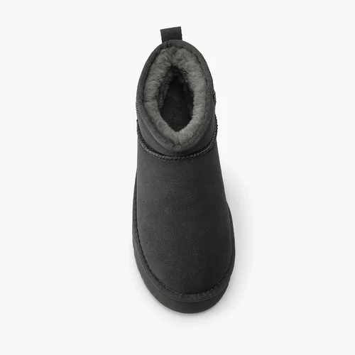 Vista 3 de DREAM PAIRS Botas de nieve para mujer, botas de invierno con plataforma y forro de piel sintética