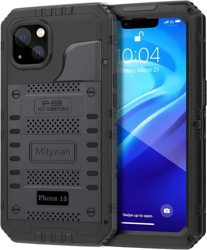 Vista 111 de Mitywah Funda impermeable para iPhone 7/iPhone 8 / iPhone SE 2020, funda de metal resistente de grado militar, protección de cuerpo completo