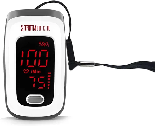 Vista 6 de Oxímetro de pulso de la yema del dedo, monitor de saturación de oxígeno en sangre (SpO2) con mediciones de frecuencia de pulso y gráfico de barra